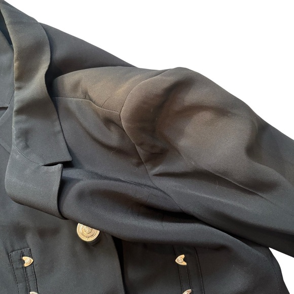 Vintage 90’s Versace Jeans Couture Black Wool Blazer, Sz 6 - Picture 13 of 16